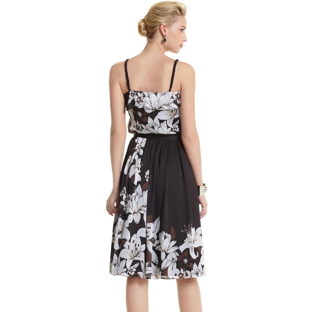 WHBM Lily Print Blouson Dress. Size 0. - Picture 2 of 6
